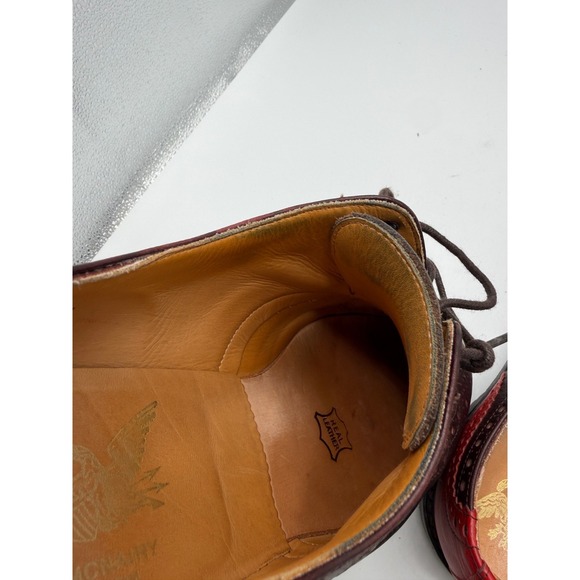 Mark McNairy Wingtip Brogue Brown Red 9154TD Mens Size 12 Pre-Owned No Box